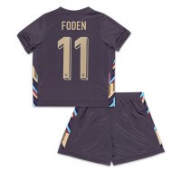 England Phil Foden #11 Fußballbekleidung Auswärtstrikot Kinder EM 2024 Kurzarm (+ kurze hosen)